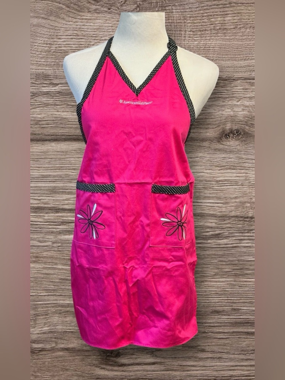 Like new! American Girl child-sized pink baking apron
